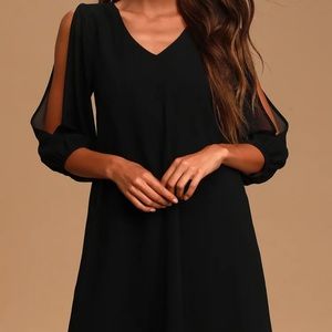 Lulus | Black long sleeve mini dress
